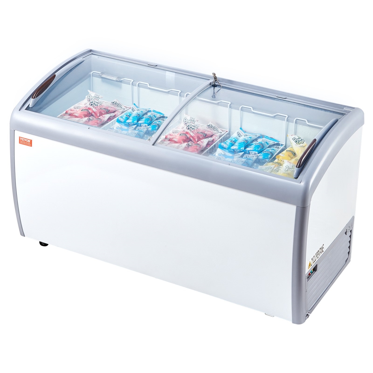 Picture of Vevor LDSBQLZSJ163YNM3DV1 16.3 cu. ft. Commercial Ice Cream Display Case Gelato Dipping Freezer Cabinet