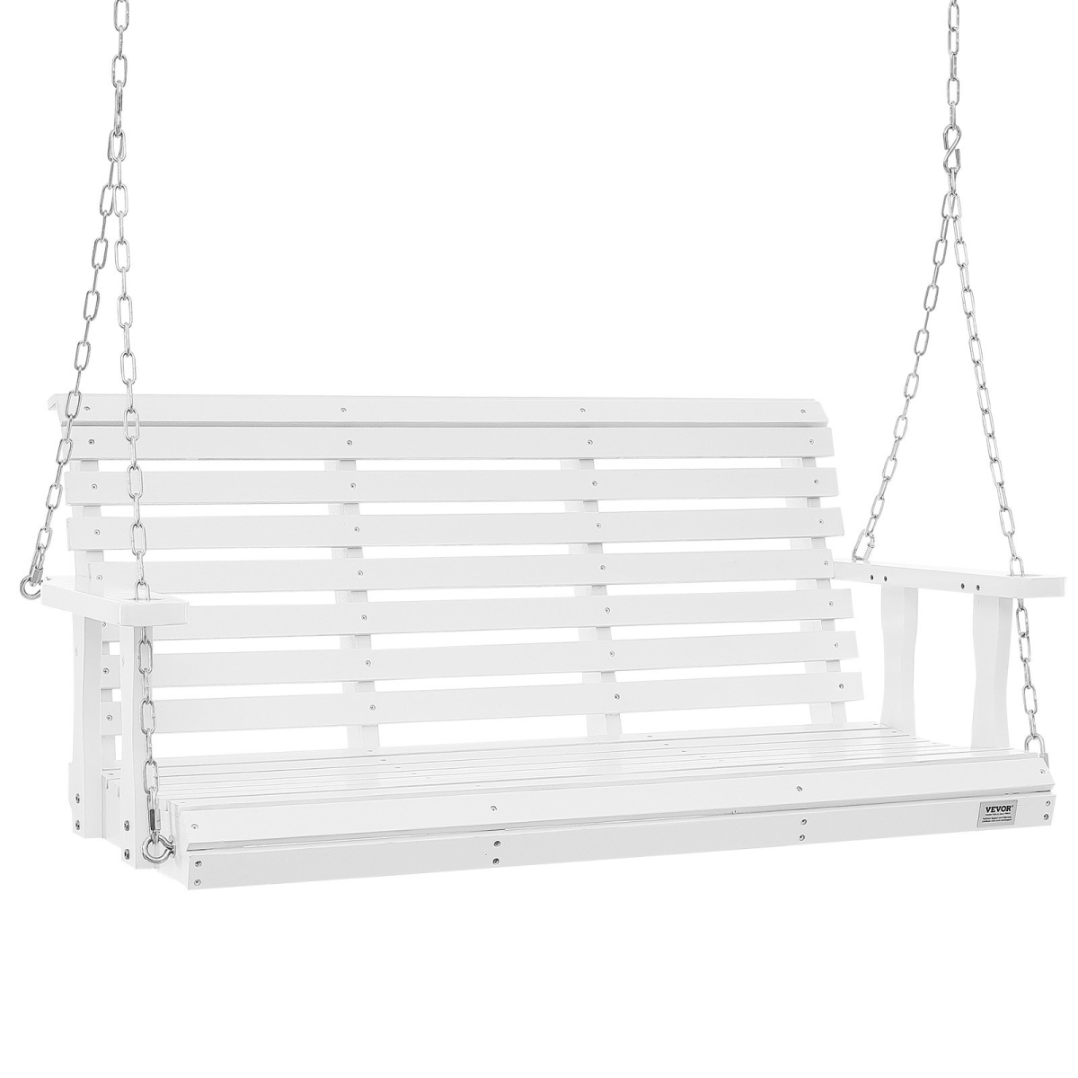 Picture of Vevor MLQQCMK45YC0PA8DSV0 4.5 ft. Wooden Porch Swing&#44; White