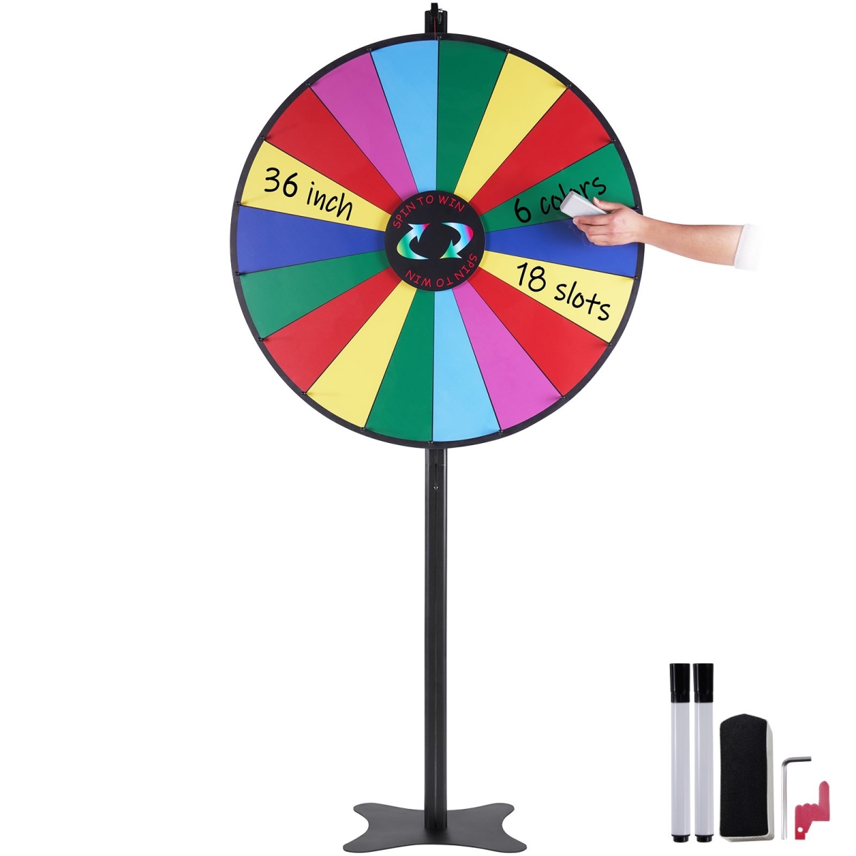 CJZLJP36YCLD348OOV0 36 in. Spinning Prize Wheel