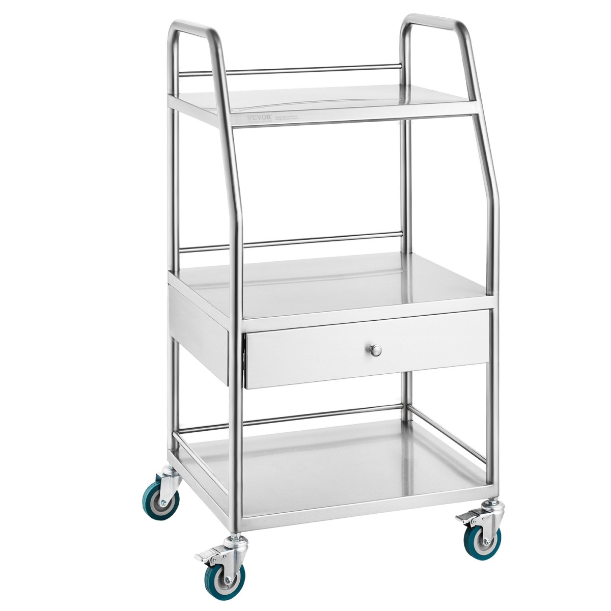 SYSST42014303ZTSCV0 3 Layers Stainless Steel Utility Rolling Cart