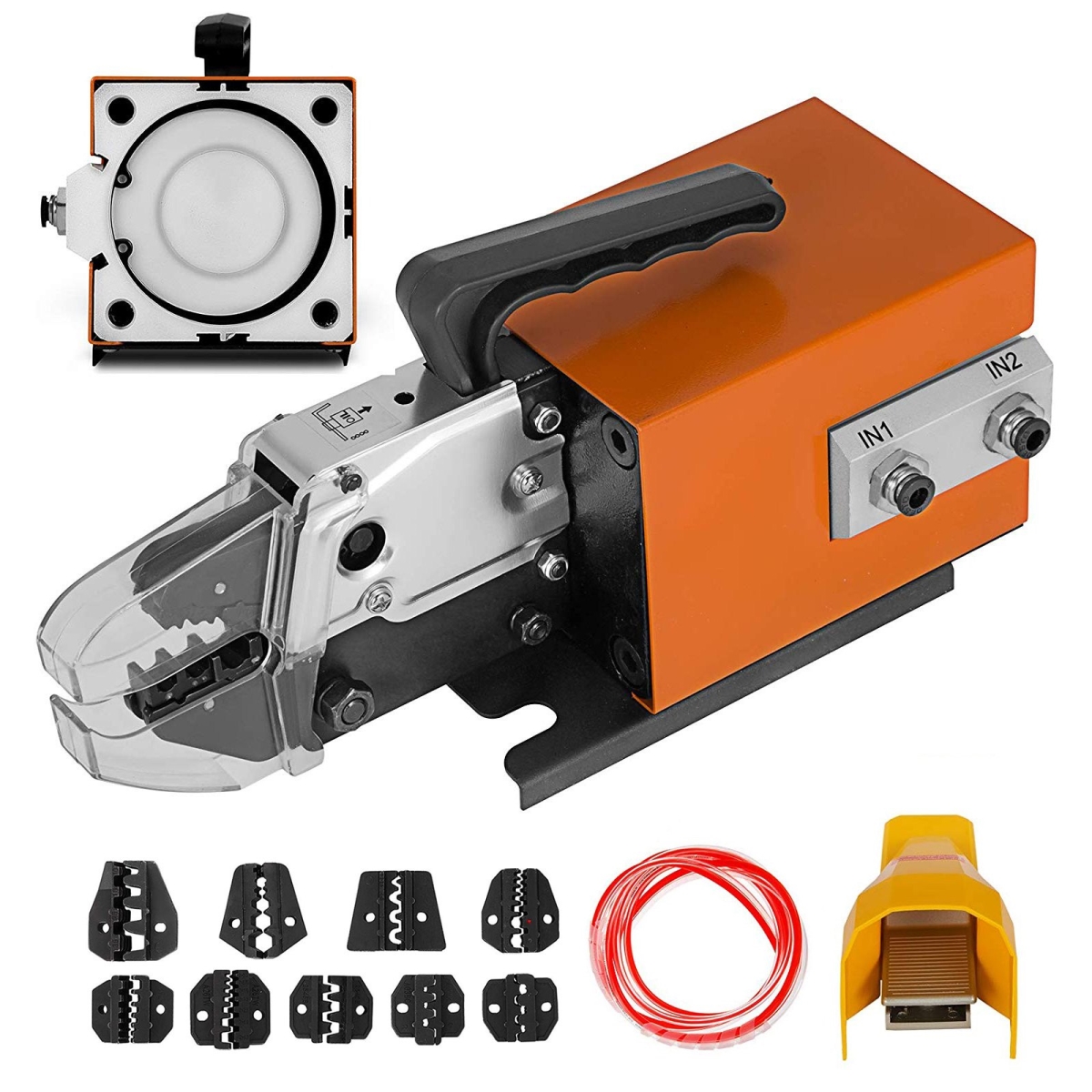 Pneumatic Crimping Tools for Kinds of Terminals 10 Sets of Dies, 10PK