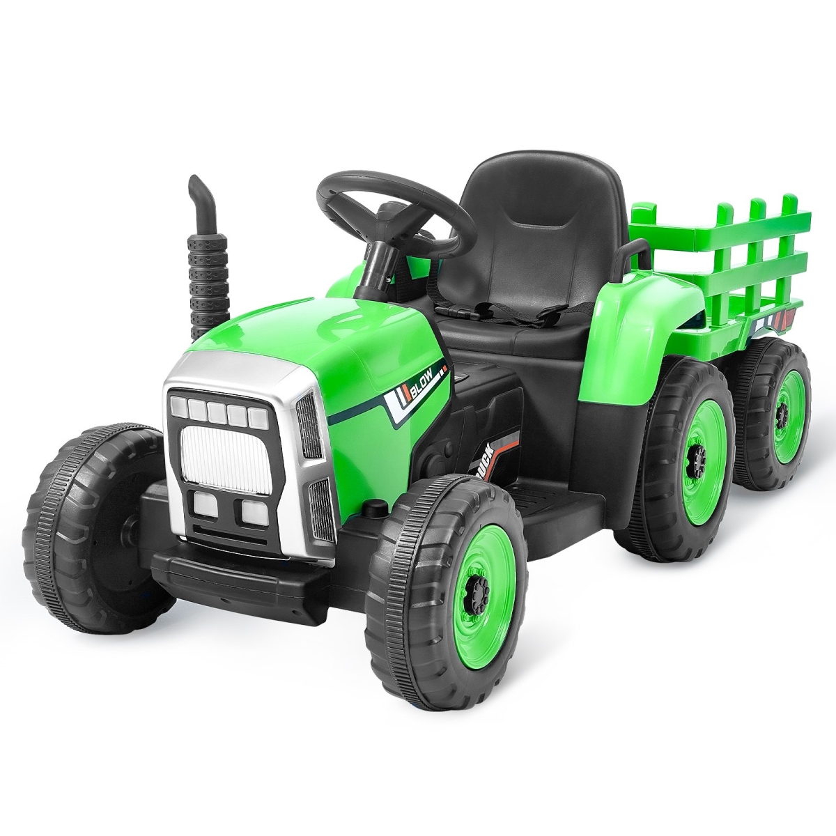 Picture of Vevor ETDDCTLJ0000O74UIV1 Kids Ride on Tractor 12V Electric Toy Tractor with Trailer Remote Control
