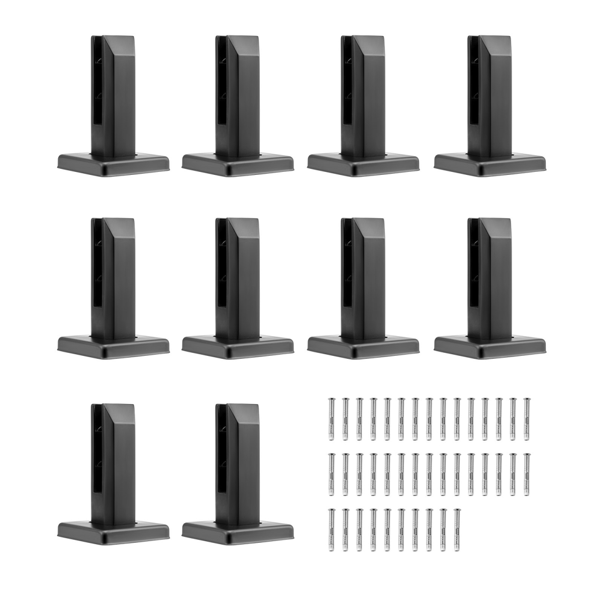 Picture of Vevor BLLGJHSFXPT1QW8PAV0 0.31-0.47 in. Glass Clamp&#44; Glass Black - 10 Piece