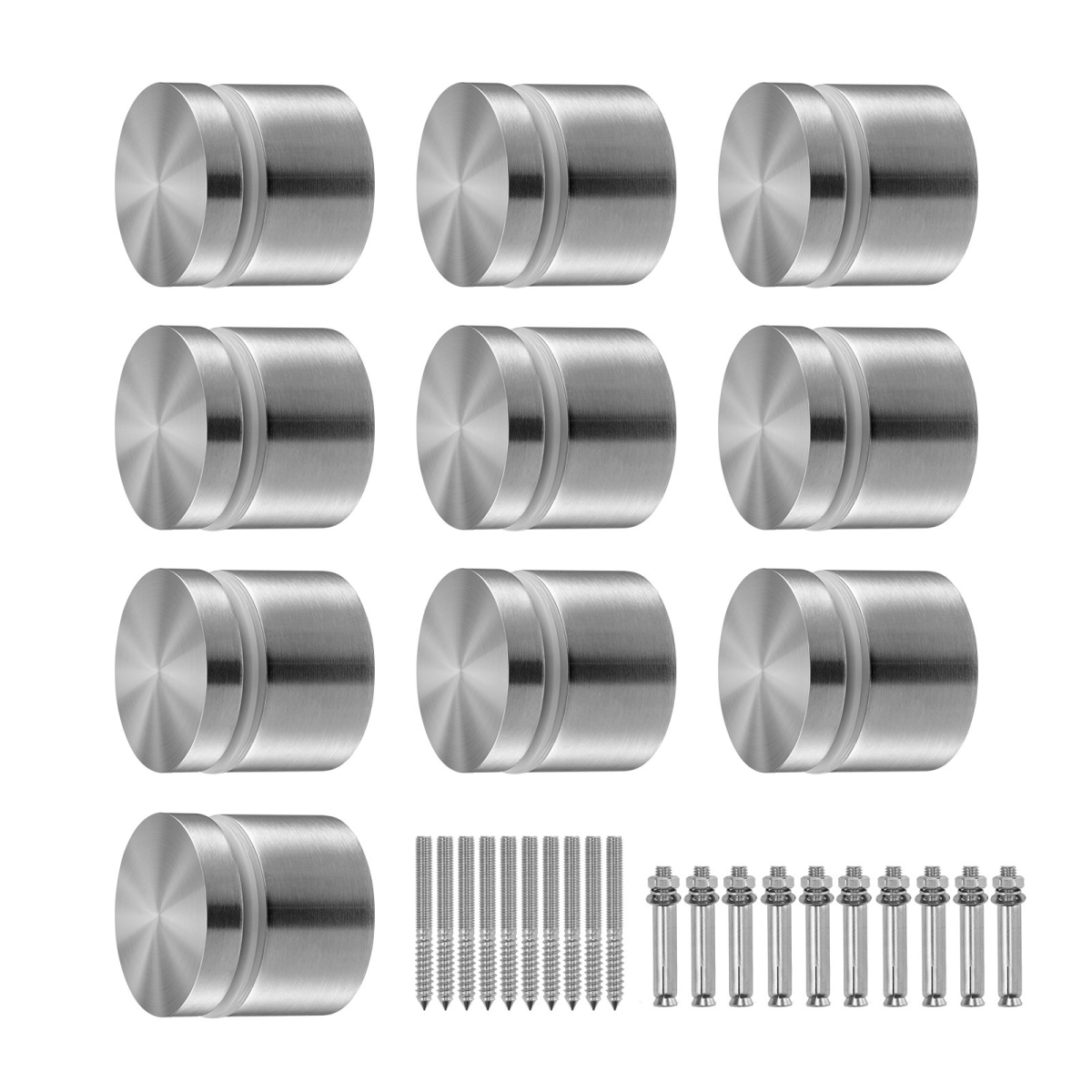 BLZJYSYX10PC7RG34V0 Glass Clamp, Silver - 10 Piece