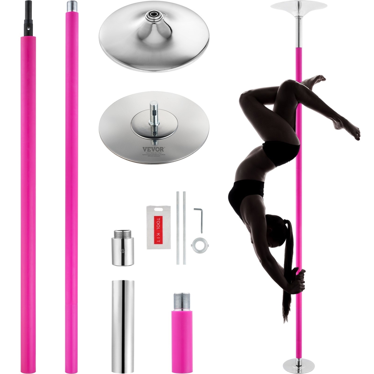 Professional Spinning Static Dancing Pole Portable Removable Fitness Kit
