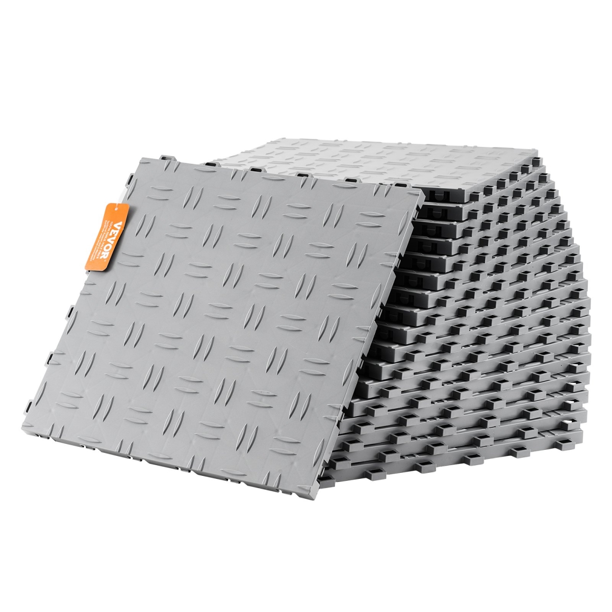 Garage Tiles Interlocking, 12 x 12 x 0.53 inch 25 Pack Garage Floor Covering Tiles, Non-Slip Double-Sided Texture Garage Flooring Tiles, for...