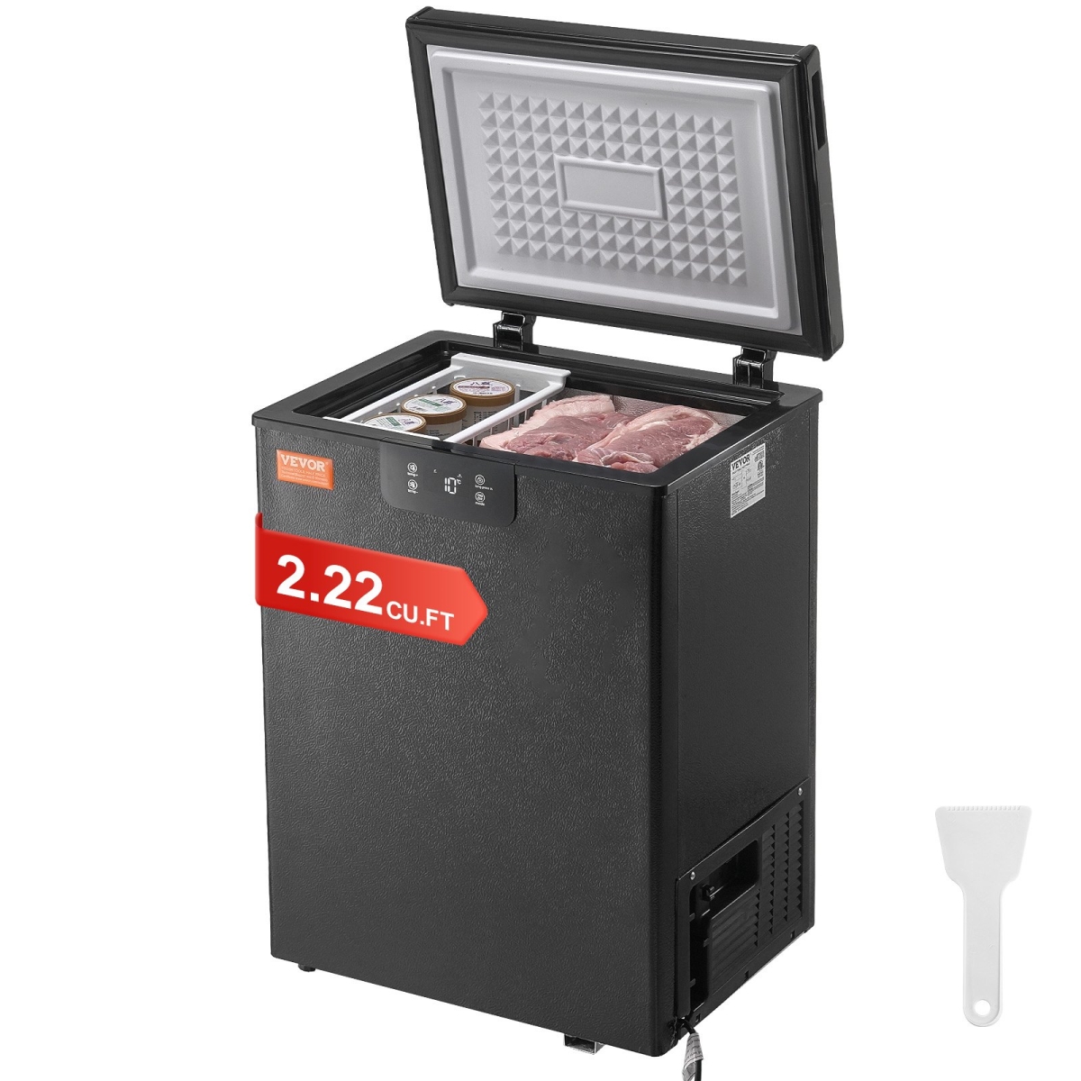 Picture of Vevor JYLJHS222CFT57YALV1 63 Liter Compact Deep Freezer&#44; Black