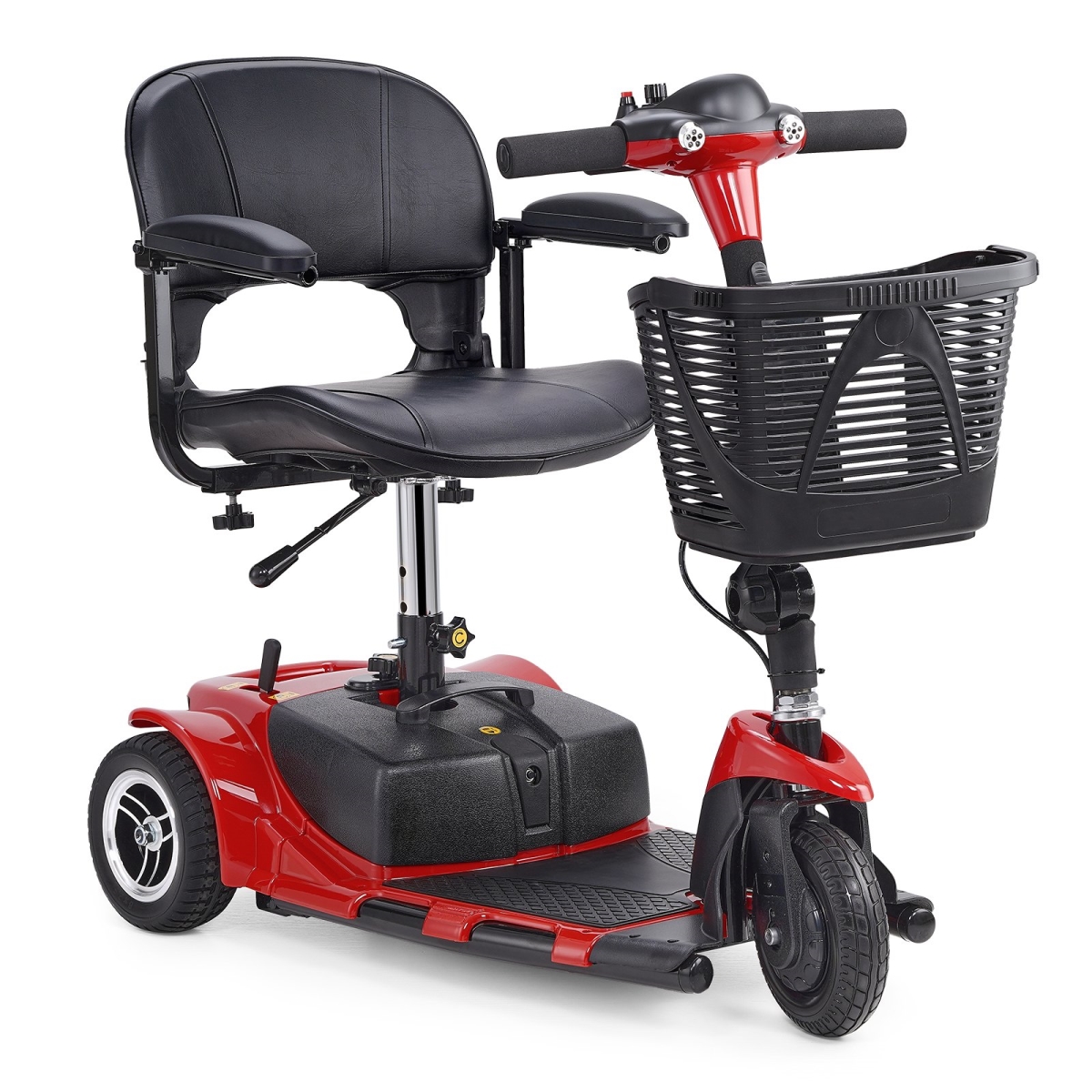 CXZDZXCHS3L2EEAFHV5 265 lbs 3 Wheel Folding Mobility Scooter for Adult & Seniors, Red & Black