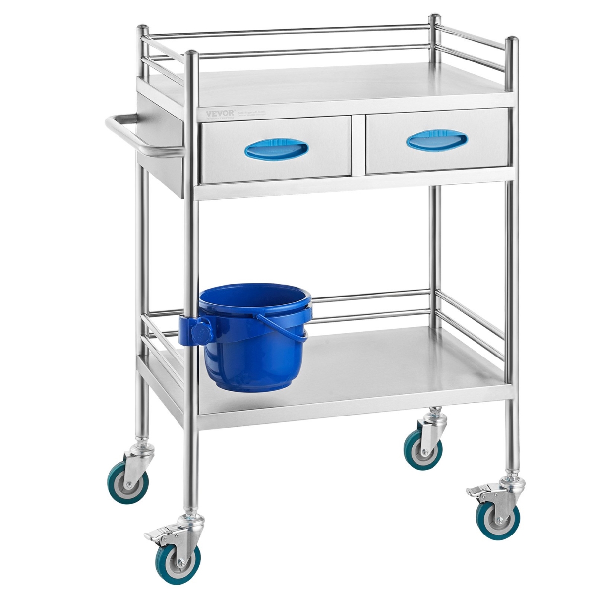 SYSST42014302PL3ZV0 2 Layers Stainless Steel Lab Serving Cart