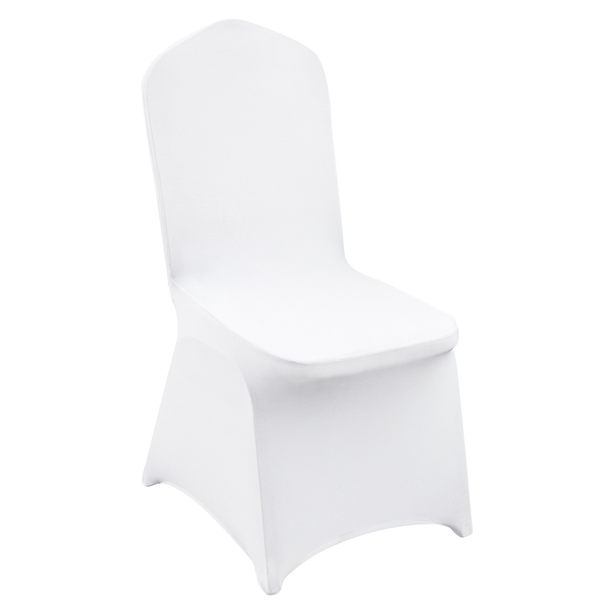 YTZKQB200PCSFJWFEV0 Stretch Spandex Folding Chair Covers, White - 200 Piece