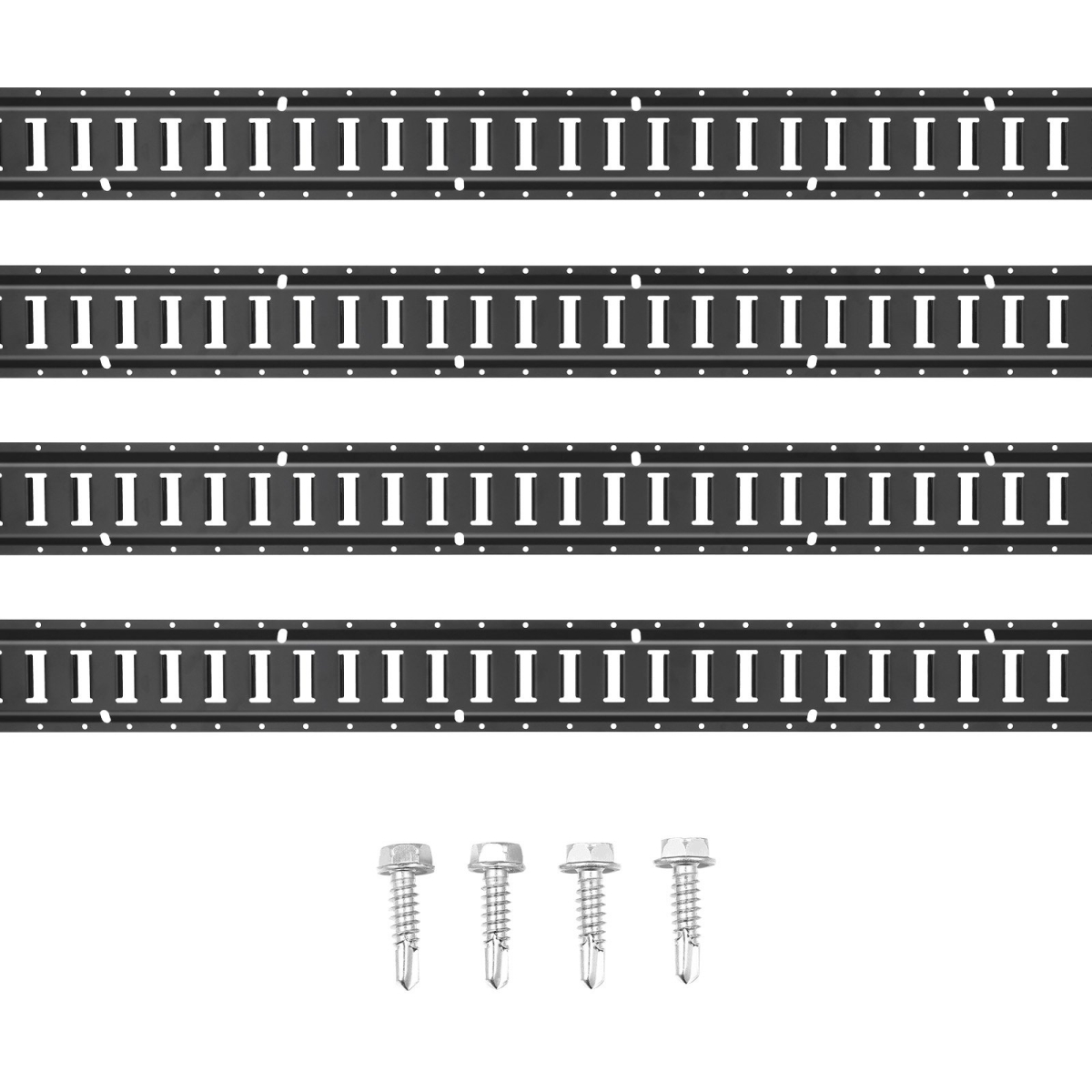 E Track Tie Down Rails Power Coated E-Tracks 4 Pack 5' for Cargo Trailers, 4PK