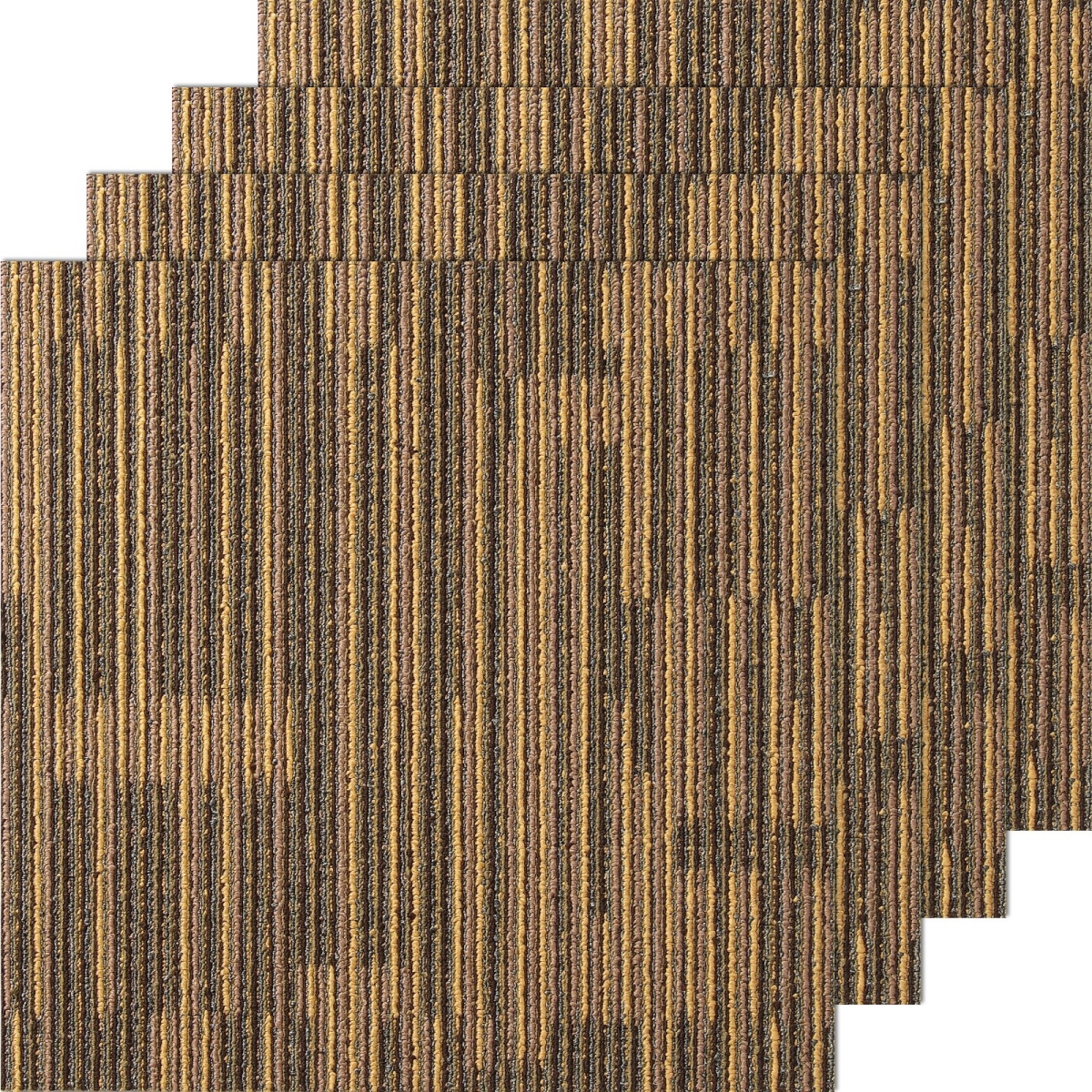 KCXFKDT2020YPI6HYV0 20 x 20 in. Reusable Carpet Tiles, Mixed Brown - 12 Tiles