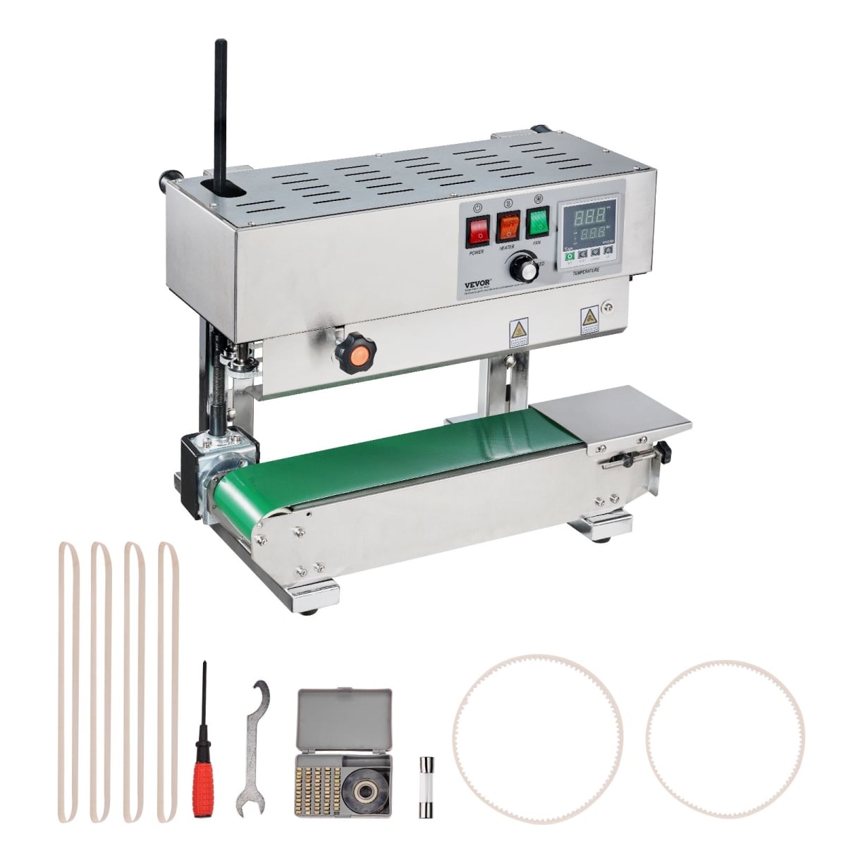 Picture of Vevor LSLXFKJBXGBDUG4KMV1 Stainless Steel Continuous Bag Band Sealing Machine