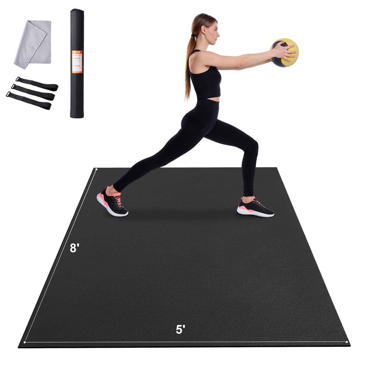 DXYJD5YC8YC0VKN62V0 8 x 5 ft. Non Slip High Density Premium Yoga Mat