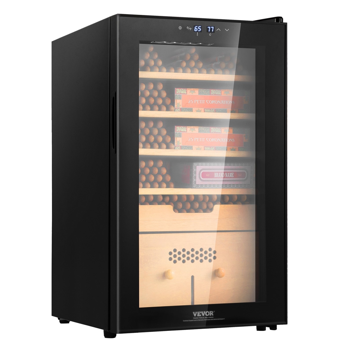 Picture of Vevor DXQBSJYSJZL72AQRAV1 400 Count Capacity Electric Cigar Humidor&#44; Black