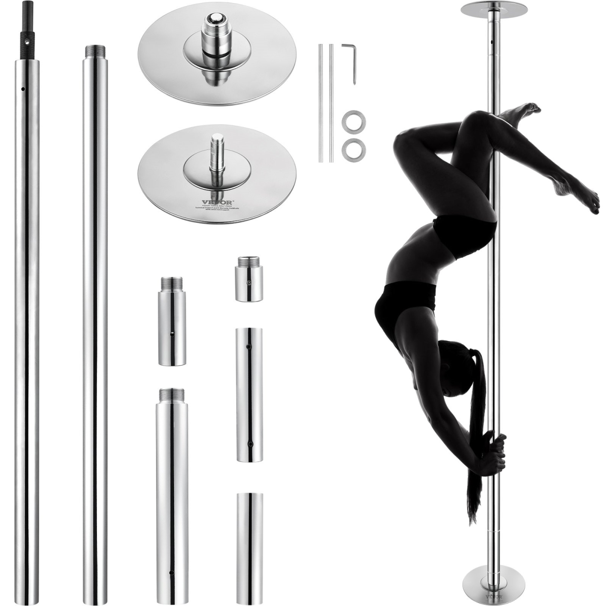 Professional Spinning Static Dancing Pole Portable Removable Fitness Kit