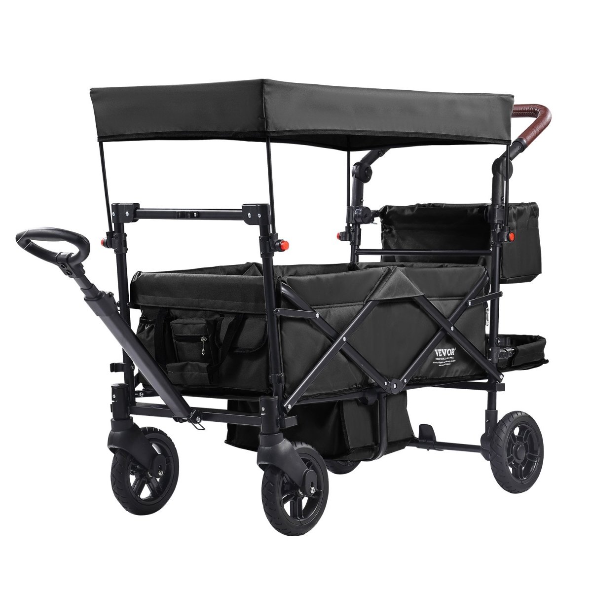 SRYETCPT2RKHKGVUHV0 Wagon Stroller for 2 Kids, Black -  Vevor