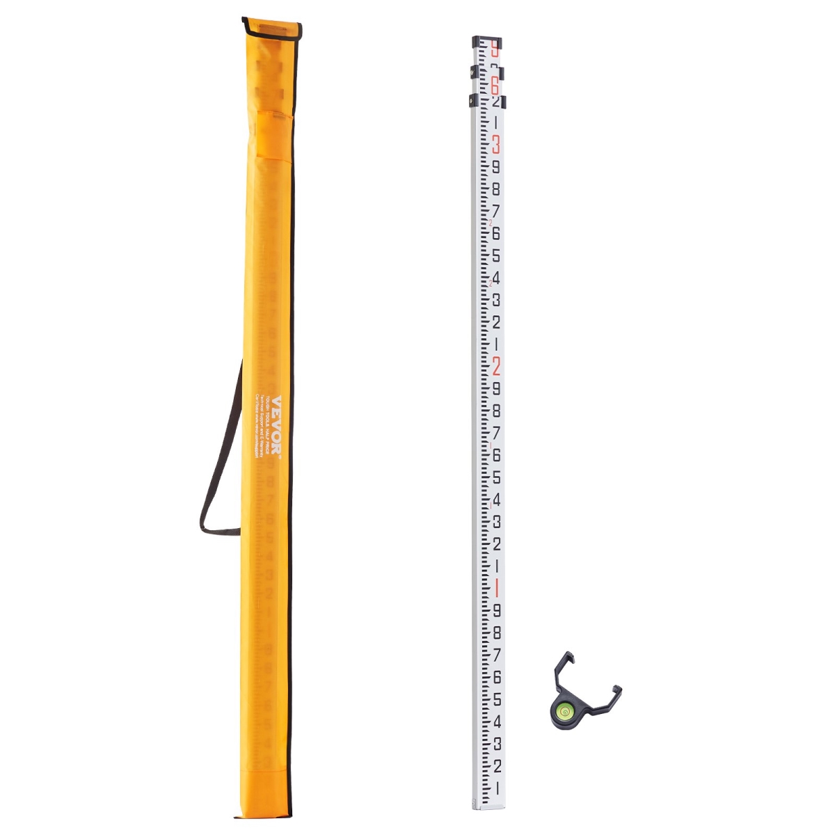 YZCLG9YCFEETYZRZHV0 9 ft. 3 Sections Aluminum Grade Rod, Silver