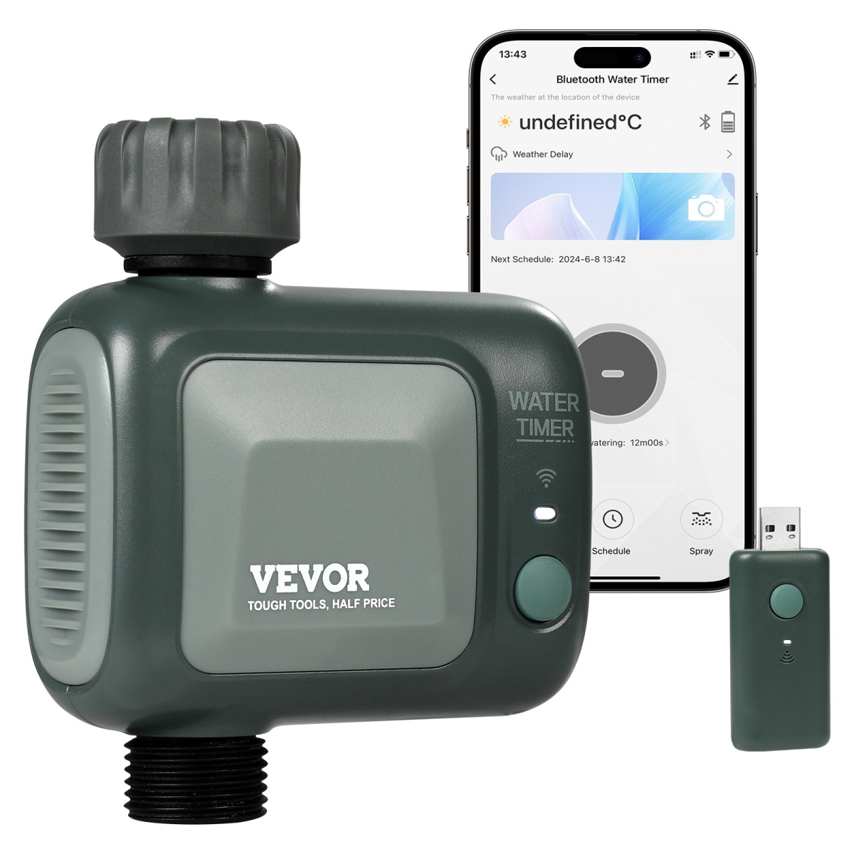 ZNJSDSQDDK00VZGR9V9 Single Outlet Wi-Fi Sprinkler Timer for Yards
