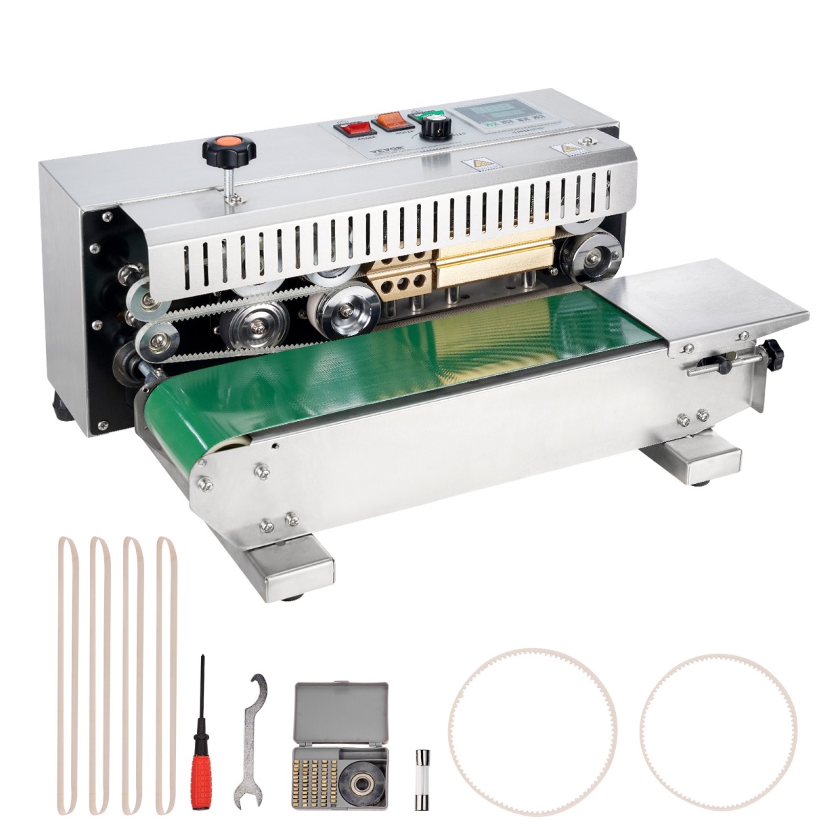 Picture of Vevor WSLXFKJTBPQBKOFHTV1 Horizontal Stainless Steel Continuous Bag Band Sealing Machine