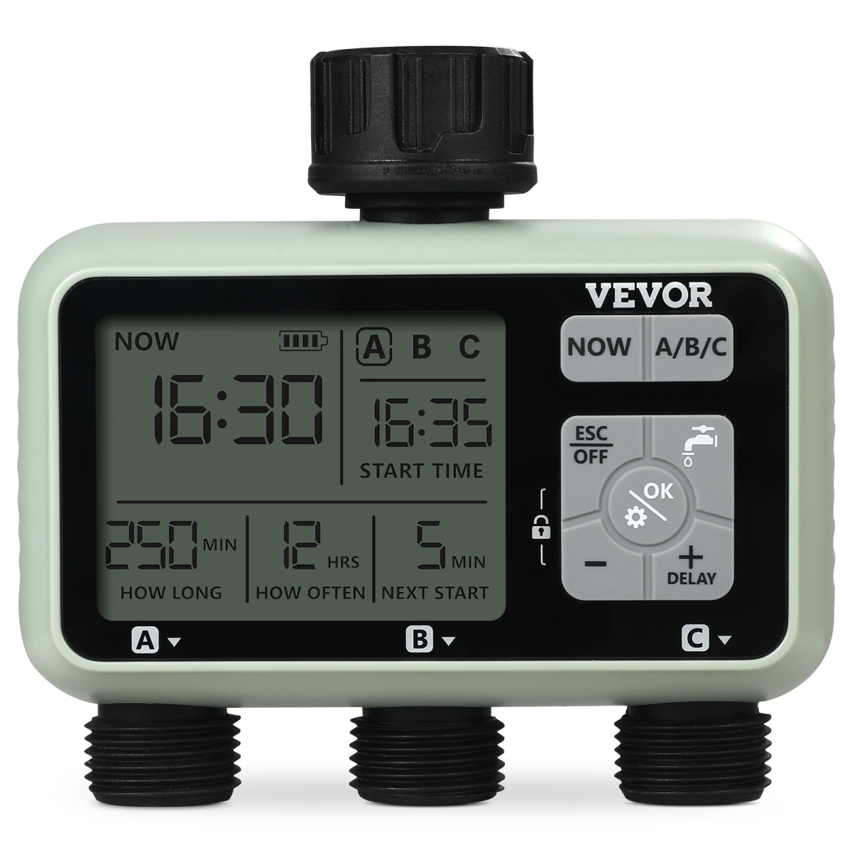 JDKJSDSQ3DK0BP1SPV9 3 Outlets Hose Watering Sprinkler Timer for Yards