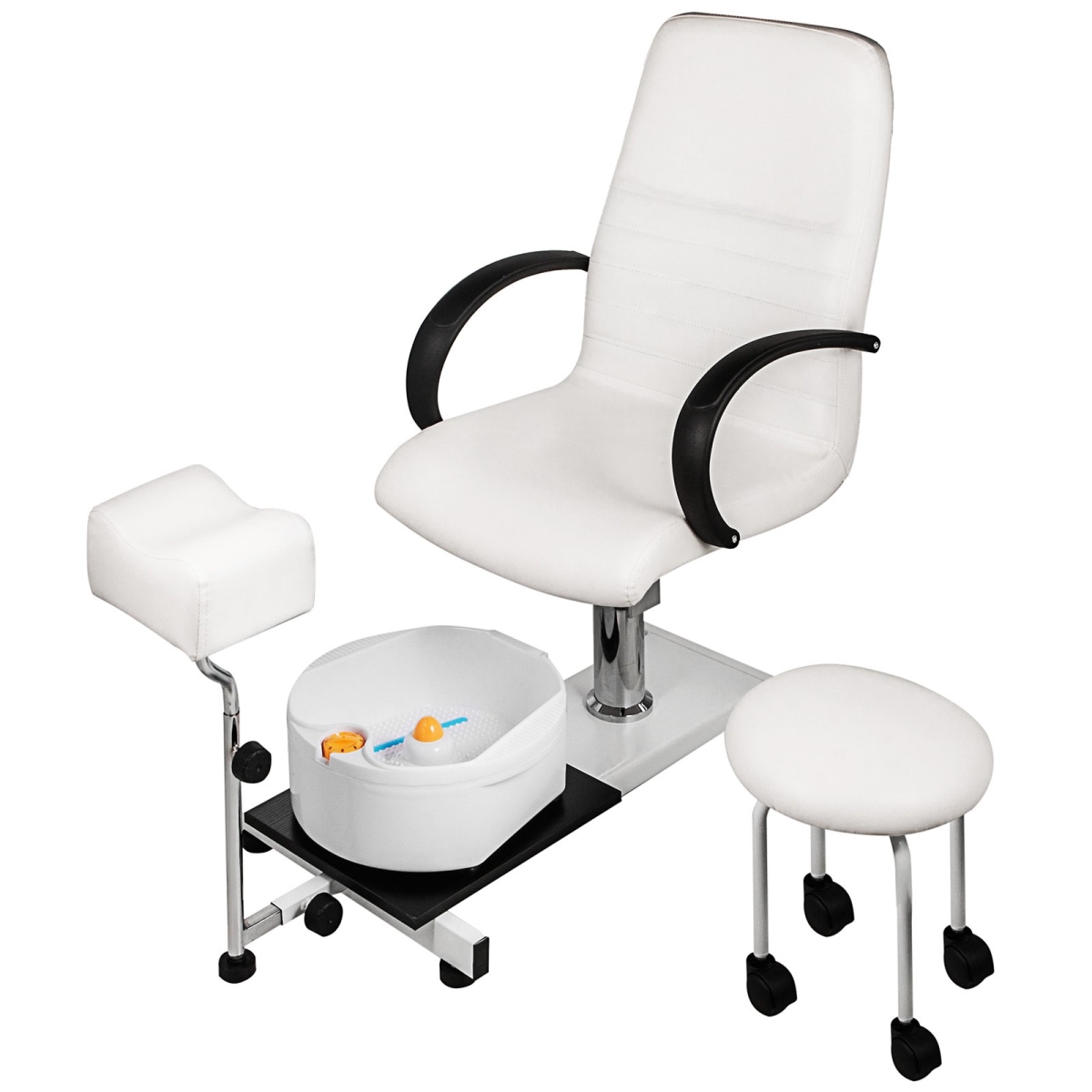 Picture of Vevor SLYBSAMXJHJPYDY01V1 Hydraulic Lift Adjustable Spa Pedicure Unit with Easy-Clean Bubble Massage Footbath - White