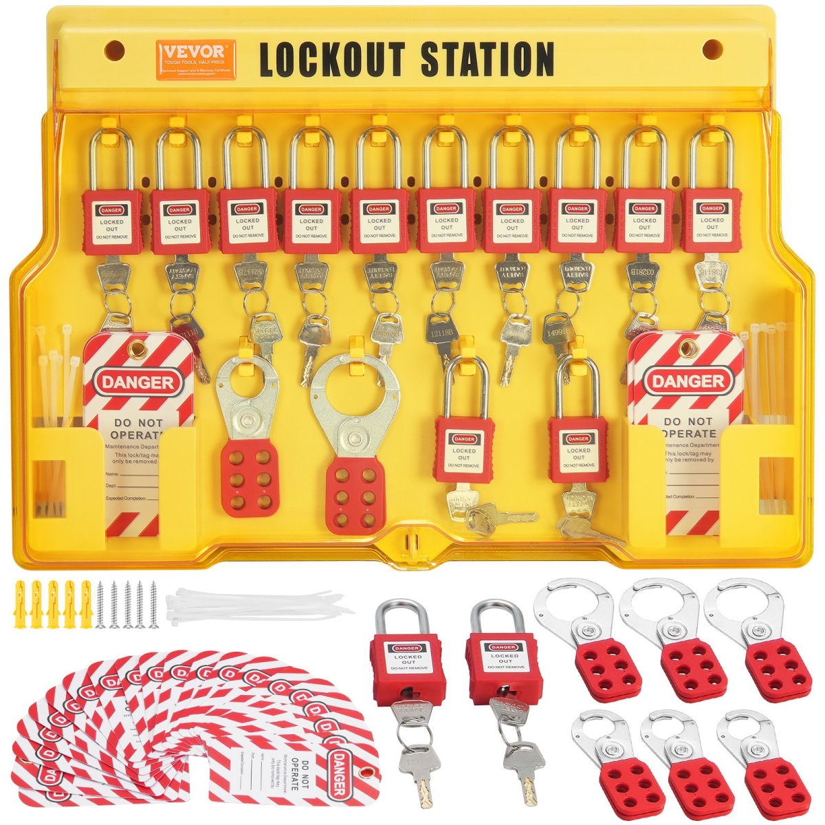 AQSJTZ60JDGB62SHMV0 60 Piece Electrical Lockout Tagout Kit