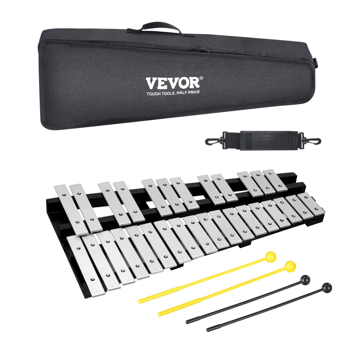 30YFZQWZJWLXDYZRGV0 30 Note Glockenspiel Xylophone Bell Kit