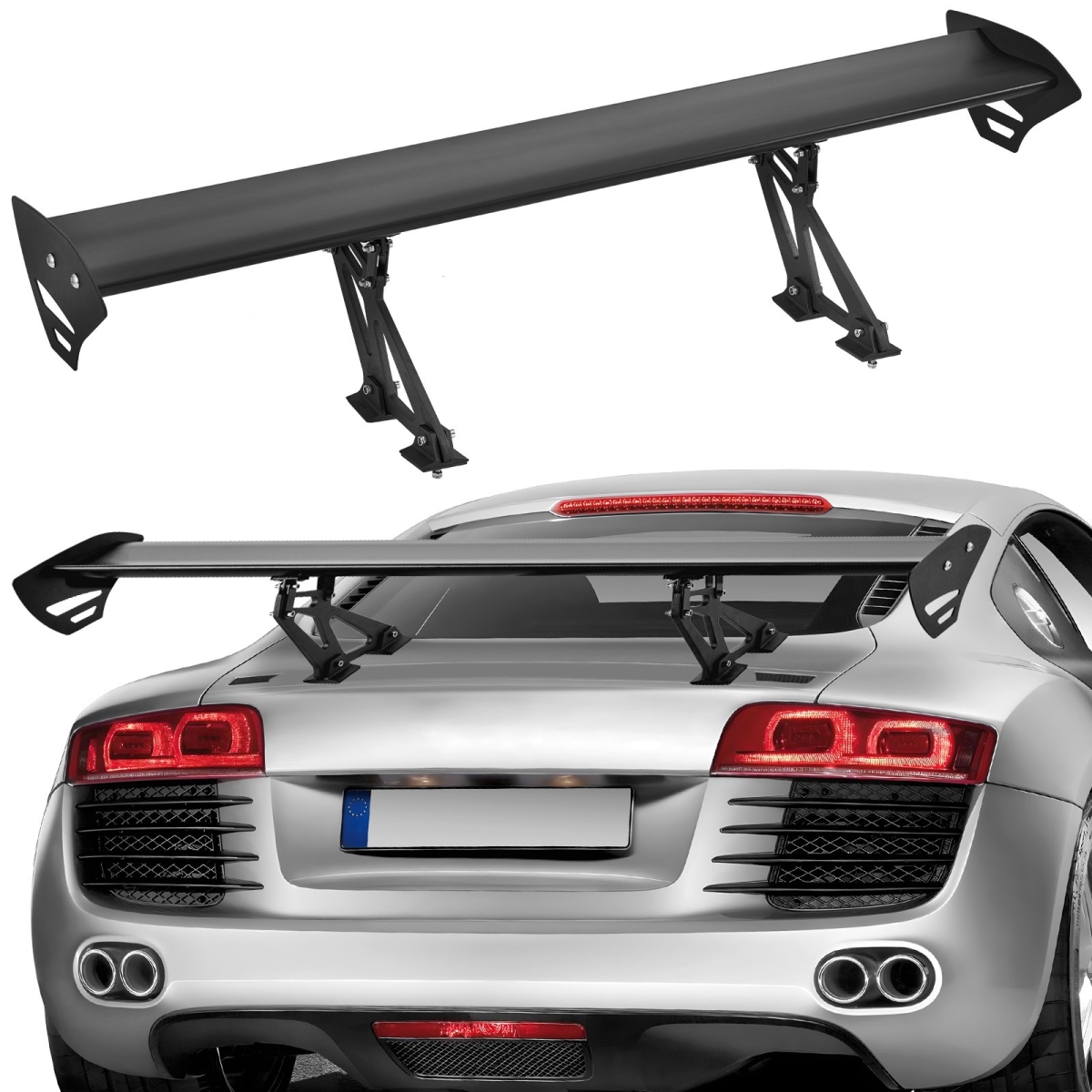 Universal Rear Spoiler GT Style Adjustable Trunk Wing Car Racing 43.3''