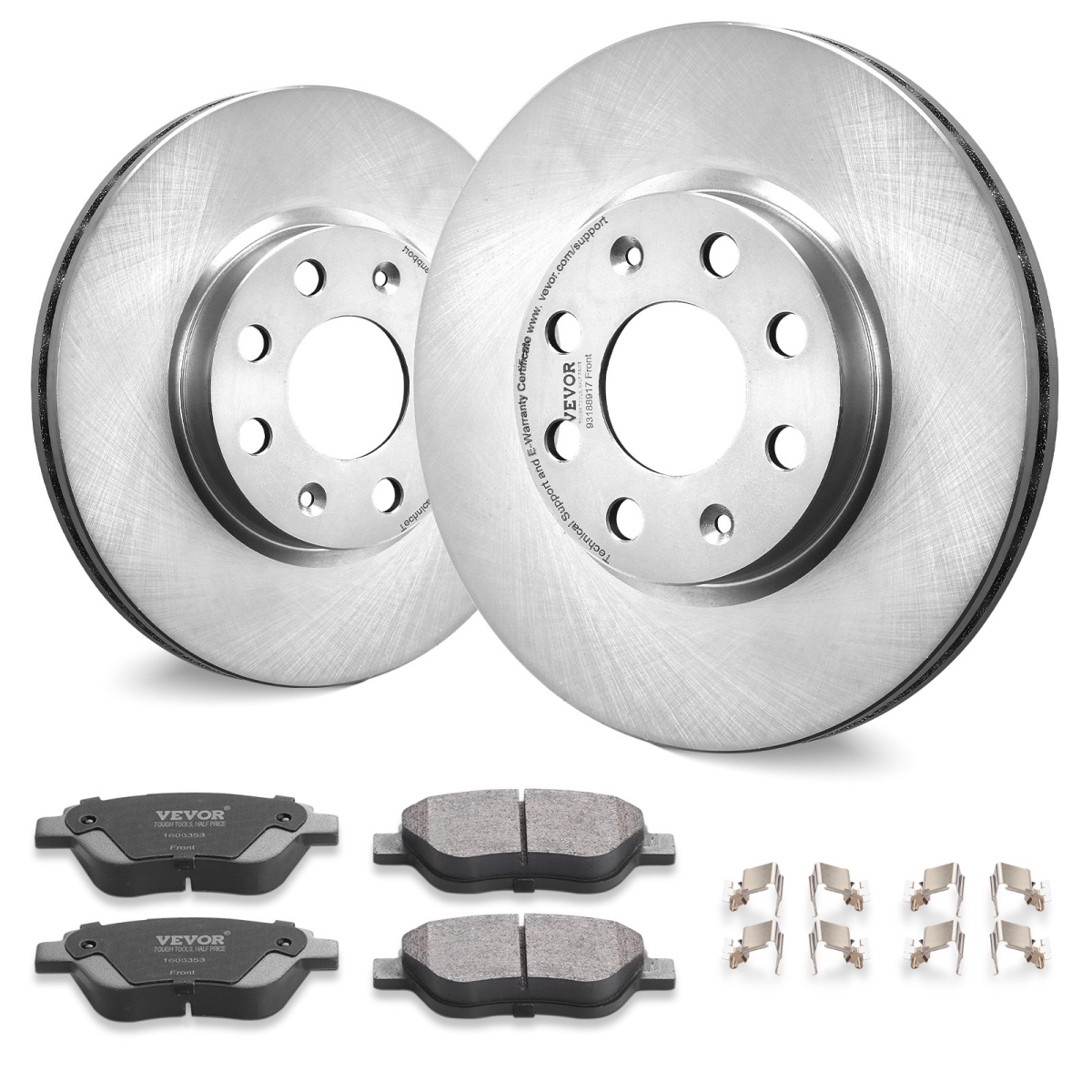 QCCCPTZTYVAU7K80QV0 Front Ceramic Brake Pads & Rotors Kit for Vauxhall Adam Corsa D Hatchback