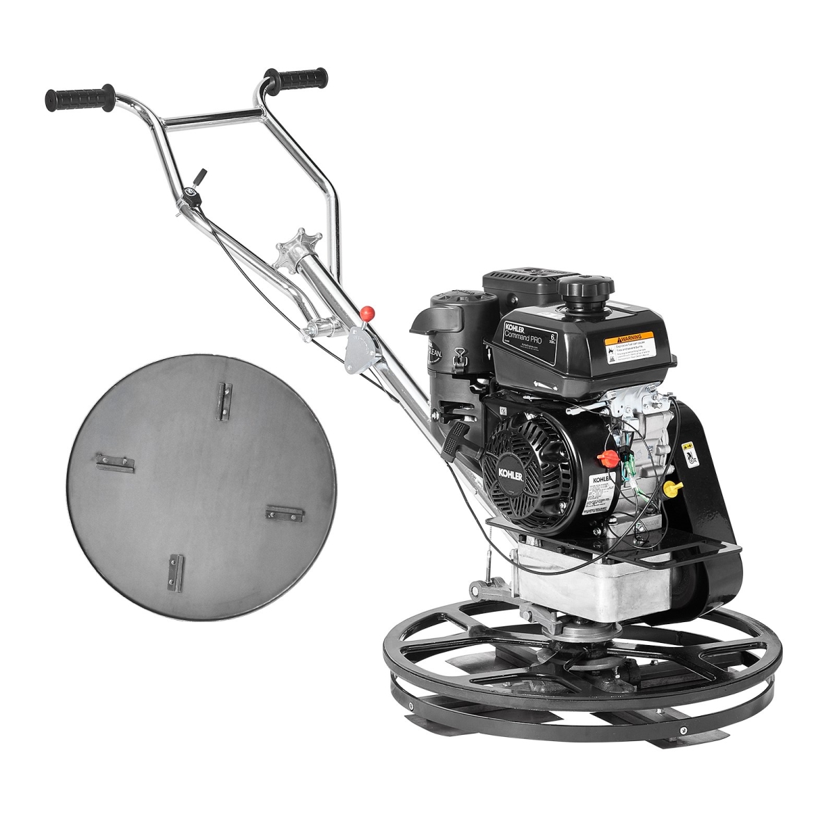 Power Trowel, 24 Walk-Behind Cement Trowel with Float Pan, 6HP Gas-Powered Smooth Concrete Surface Finisher, Heavy Duty Commercial Screed Concrete...