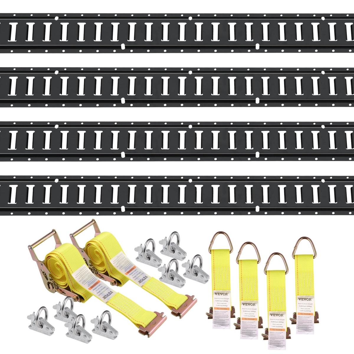 E Track Tie Down Rail Kit E Track Rails 18PCS 5' Enclosed Cargo Trailer, 18PK