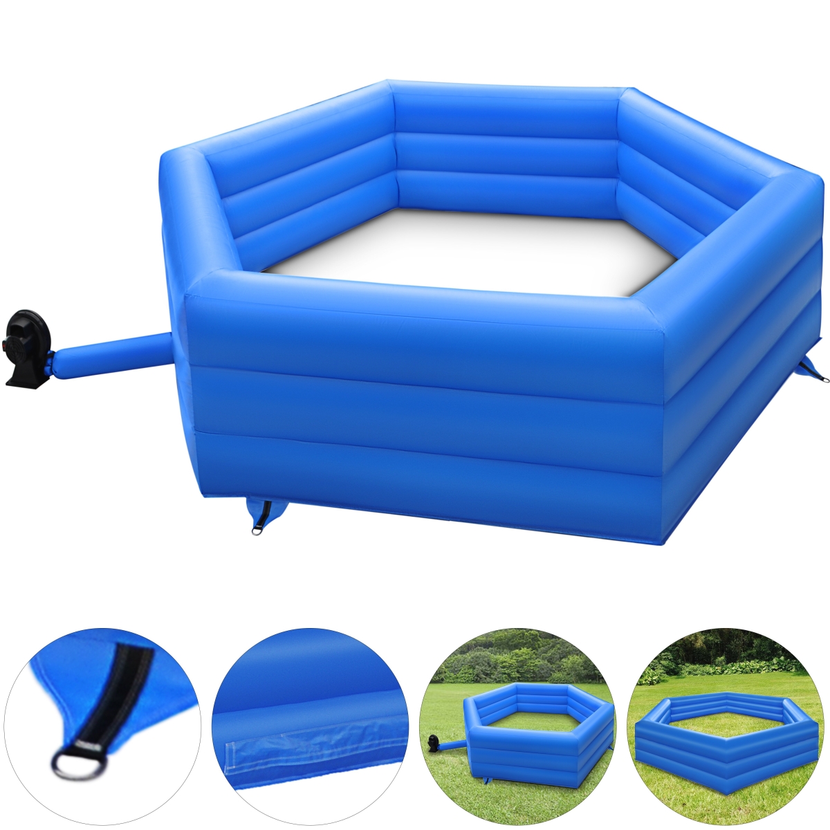 15 ft. Gaga Ball Pit, Inflatable with Electric Air Pump, Gagaball Court Inflates in Under 3 Minutes