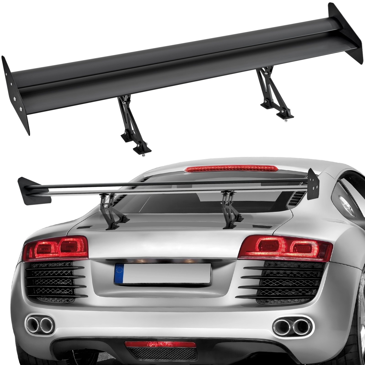 Universal Rear Spoiler GT Style Adjustable Trunk Wing Car Racing 53.1''
