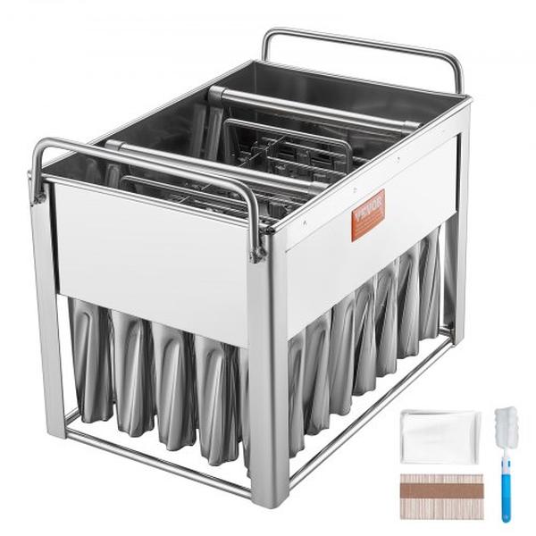 Picture of Vevor SYBBMJYX4000SWI99V0 Cylindrical Stainless Steel Commercial Popsicle Molds - 40 Piece