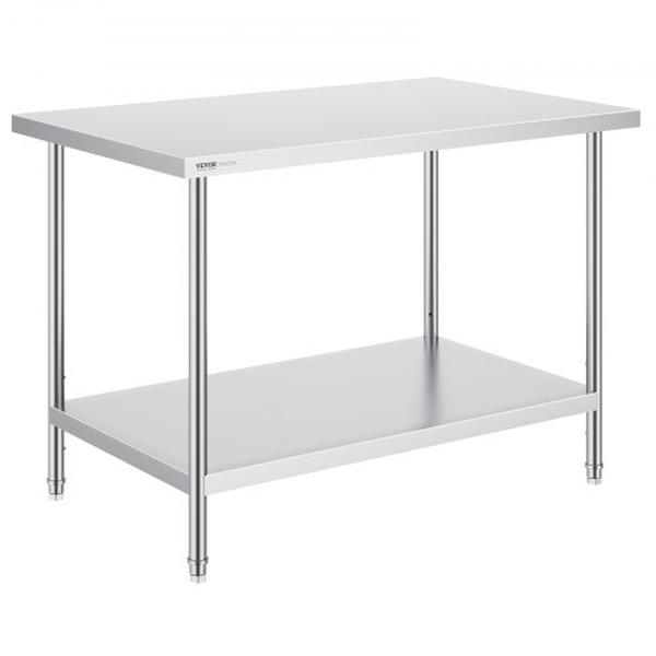 CFBXGGZTLCWJMJYVIV0 30 x 48 x 34 in. Heavy Duty Metal Worktable with 3 Adjustable Height Levels