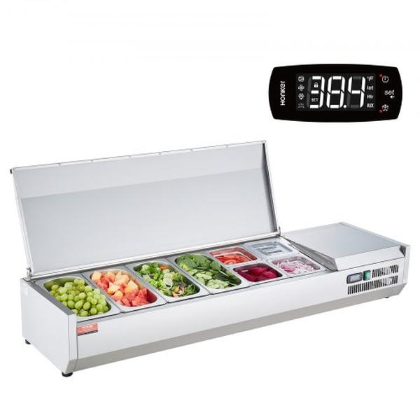 Picture of Vevor BXGZLZDWT60YYE2NAV1 150 W Refrigerated Condiment Prep Station