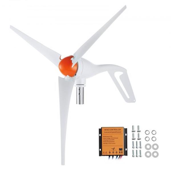 FSSFLWLFDJ40F58LIV9 12V 500W Wind Turbine Generator with MPPT Controller, Adjustable Windward Direction