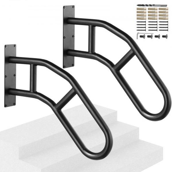 CXSBSHS29IN2PB8MPV0 29 in. Wall Mount Outdoor Steps Railings for 1-3 Steps - 2 Piece