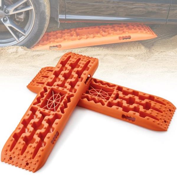 10 TON Traction Boards with PP Material, Recovery Boards for Off-road Vehicles/Cars/Pickups/SUVs/RVs, Pair Tire Traction Mats on Snow, Sand, Mud...