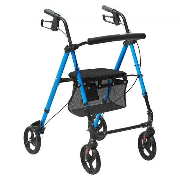 CTZXQCKJL8IN4O4KDV0 Lightweight Aluminum Foldable Rolling Walker with Adjustable Seat & Handle