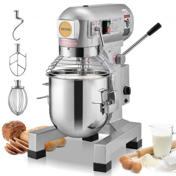 Picture of Vevor ZXSPJBJ15QT5IZM0RV1 550 W 14 Liter 3-Speed Stand Dough Commercial Food Mixer for Restaurant