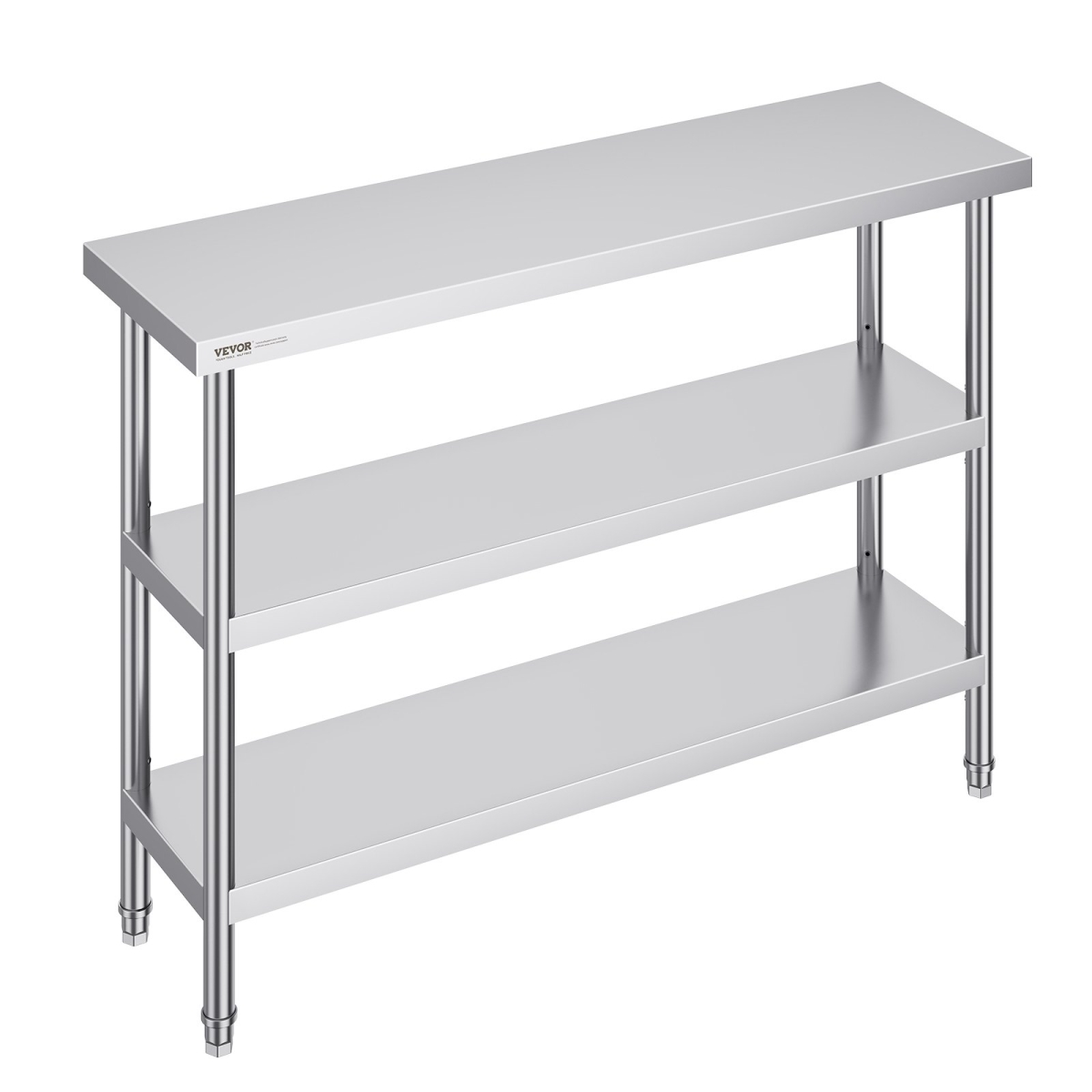 CFBXGGZTSCGZ18G6KV0 14 x 48 x 34 in. Commercial Kitchen Worktable with 2 Adjustable Undershelf
