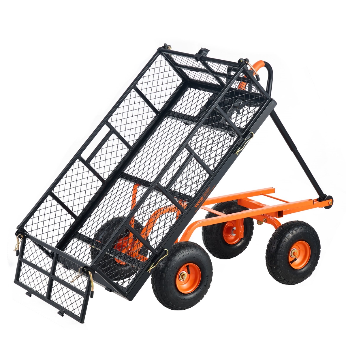 JSZXTC400LBS1R00ZV0 Metal Garden Dump Cart with Easy to Assemble Frame -  Vevor