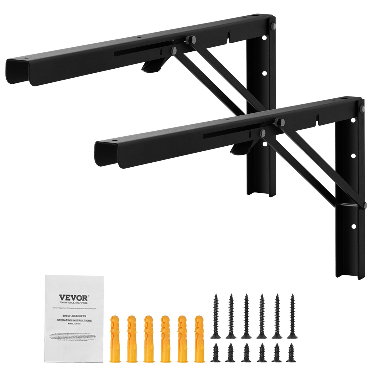 SJZJGBZJYGHW9SCUQV0 24 in. Shelf Bracket Foldable - 2 Piece