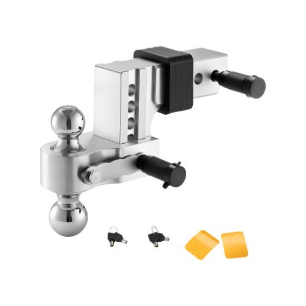 Picture of Vevor SQTQJTCB25INFHEQ1V0 18500 lbs 2.5 in. Receiver 4 in. Drop Adjustable Tri-Ball Trailer Hitch