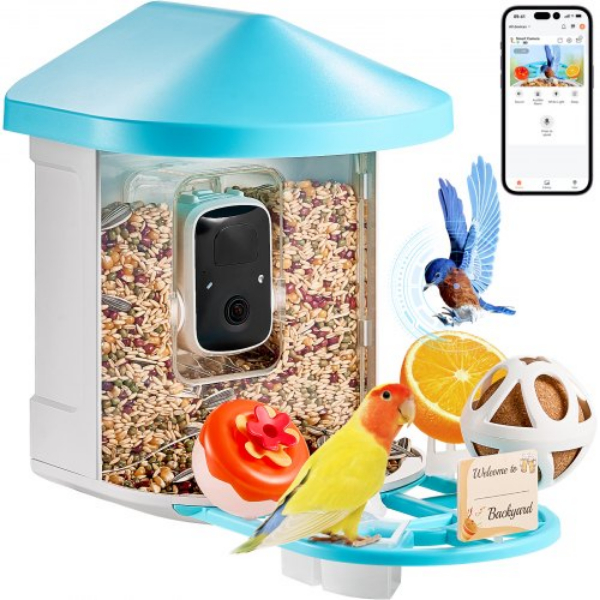 Picture of Vevor DSXTDWNQWZ1KVIYTVY3 2K HD AI Identify Smart Bird Feeder with Camera