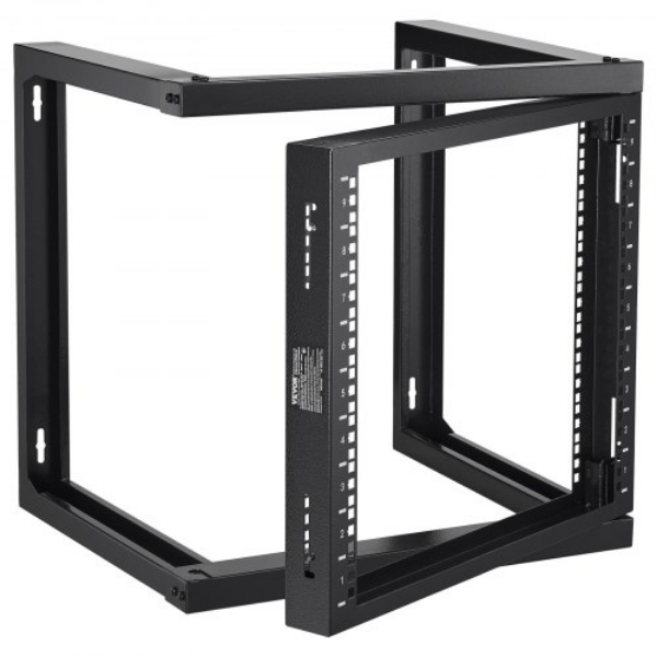 BGSJJ9U18YC0ZZCUXV0 150 lbs-68.04 kg Open Frame Server Network 9U Wall Mount Rack - Black