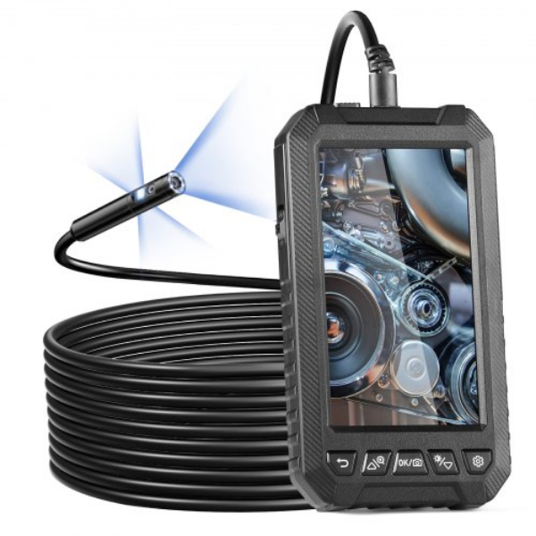 Picture of Vevor FXKQXNKJDPM5DS0JDV9 16.4 ft. Cable 5 in. Screen Endoscope Camera with Lights Triple Lens Borescope