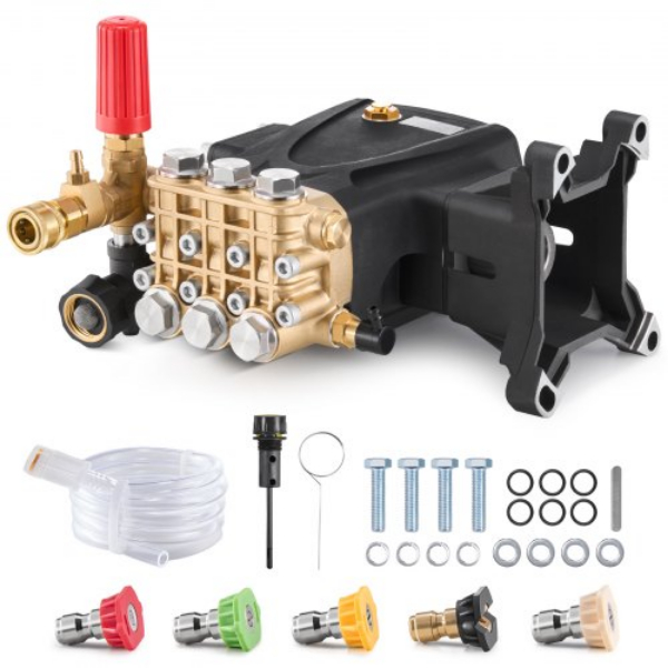 Picture of Vevor HZQZB42GPM1IYVM3CV0 1 in. Shaft. Horizontal Triple x Plunger 4200 PSI 4.2 GPM Pressure Washer Pump